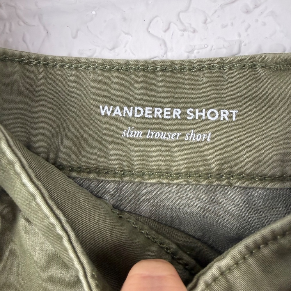 *AG Adriano Goldschmied Mens Wanderer Olive Green Slim Trouser Shorts 33R - Picture 7 of 14